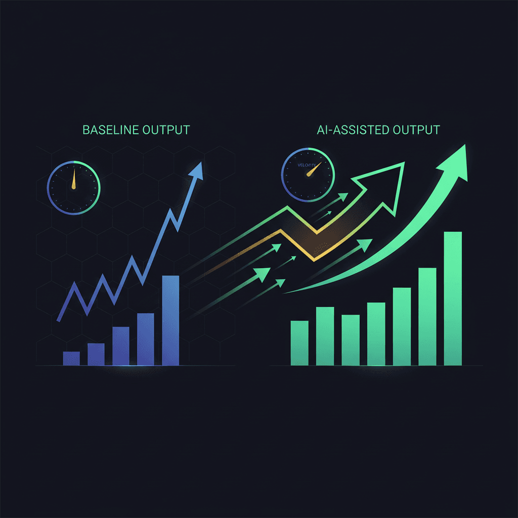 Visualization for AI Productivity Boost Measurement