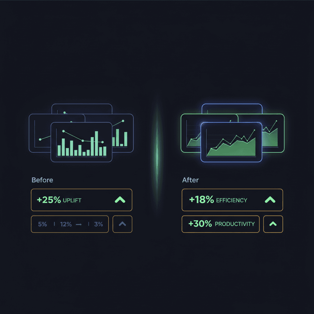 Visualization for Before/After AI Dashboard